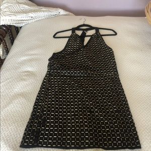 Free People NWOT Black Beaded Cocktail Dress